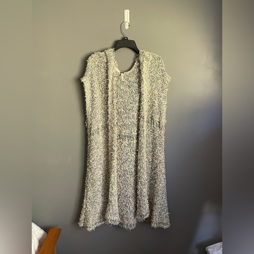 Free People Seattle Summer Oversized Short Sleeved Hooded Cardigan Size XS/S - Picture 3 of 6